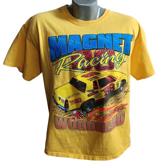 LARGE WOODY WOODHEAD #88 AUTOGRAPHED RACING GRAPHIC T-shirt - Picture 1 of 6